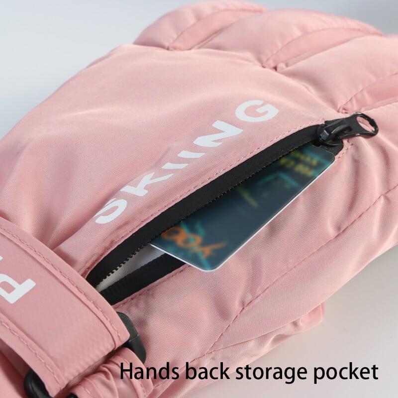 Moteriškos profesionalios žiemos slidinėjimo pirštinės, šiltos sniego pirštinės, vandeniui atsparios motociklininko pirštinės, Smile 506 jutiklinis ekranas