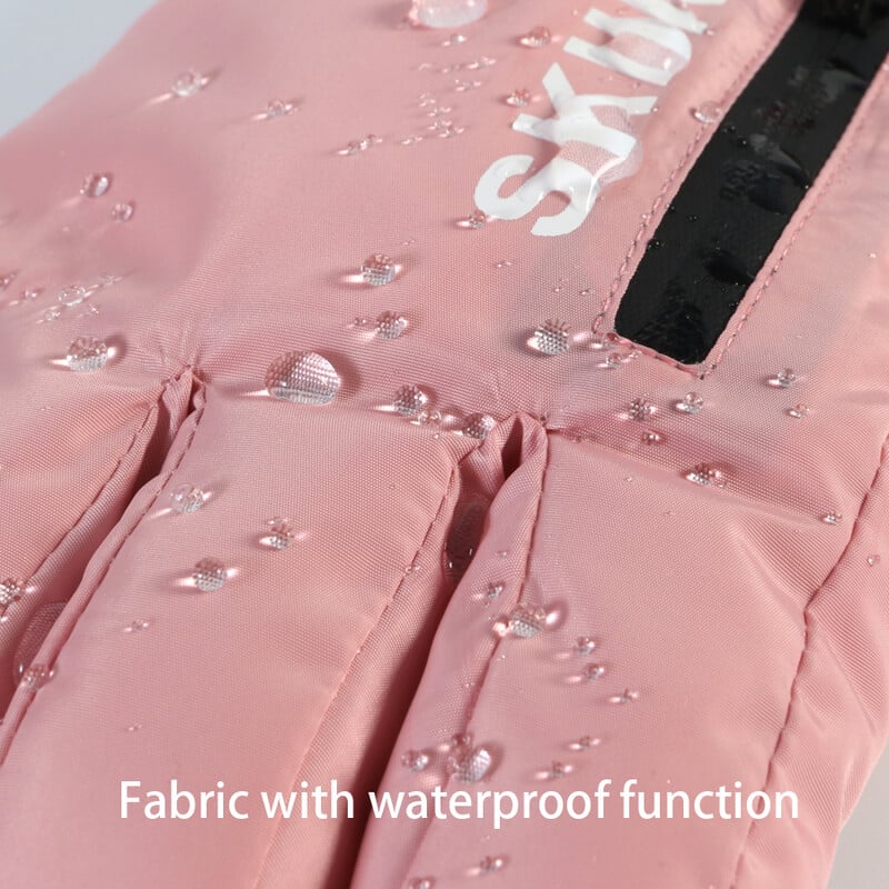 Moteriškos profesionalios žiemos slidinėjimo pirštinės, šiltos sniego pirštinės, vandeniui atsparios motociklininko pirštinės, Smile 506 jutiklinis ekranas