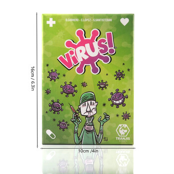 В испанска версия На английски Virus Card Game The Contagioously Virus 2 Card Correct Version Парти игра за забавни семейни игри