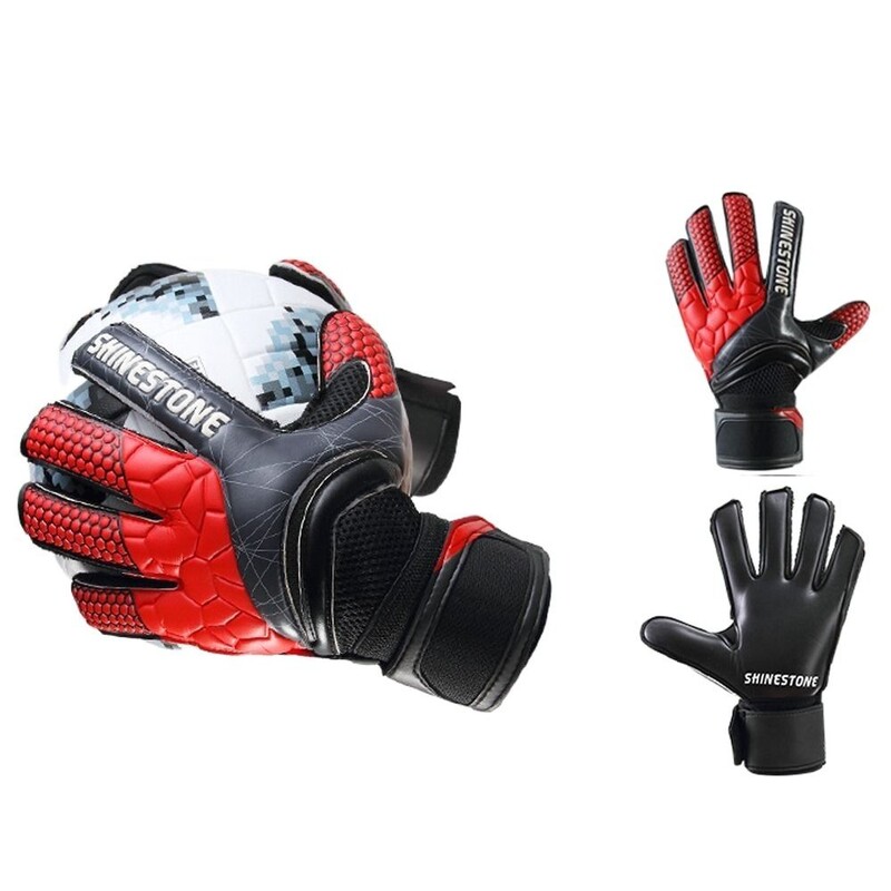 1 par protukliznih dječjih golmanskih rukavica, zaštita prstiju, vratarske rukavice od lateksa, amortizacija, podesiva za odrasle/djecu/djecu