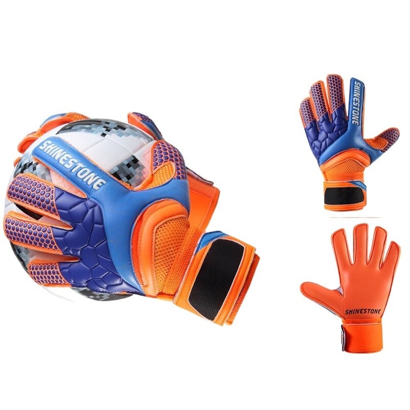1 par protukliznih dječjih golmanskih rukavica, zaštita prstiju, vratarske rukavice od lateksa, amortizacija, podesiva za odrasle/djecu/djecu