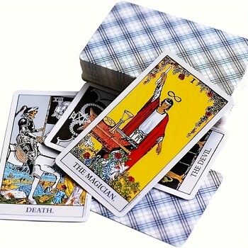 The Rider Tarot Deck Cards, 78 бр. Oracle Deck за начинаещи, класически Таро с PDF-наръчник