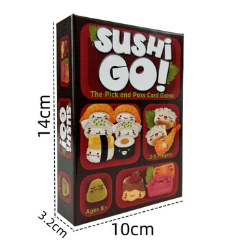 1 бр. Карта за игра за семейно събиране „Sushi Go“, забавна игра с карти, парти настолна колода