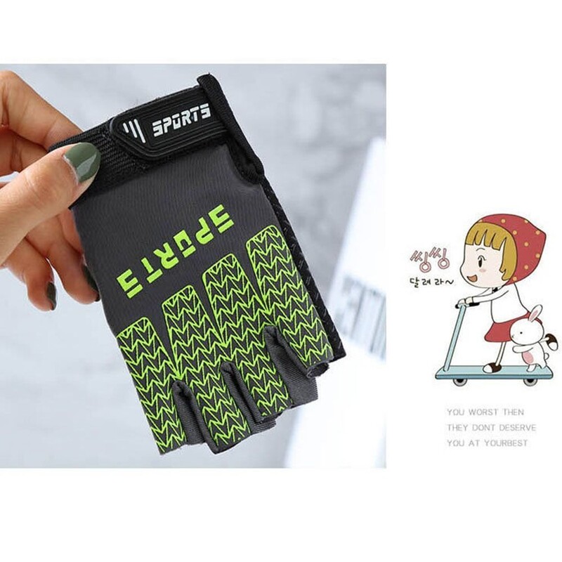 Αντιολισθητικά παιδικά γάντια ποδηλασίας Ελαφριά αναπνεύσιμα γάντια ποδηλάτου μισού δακτύλου Προστατευτικά απορρόφηση κραδασμών