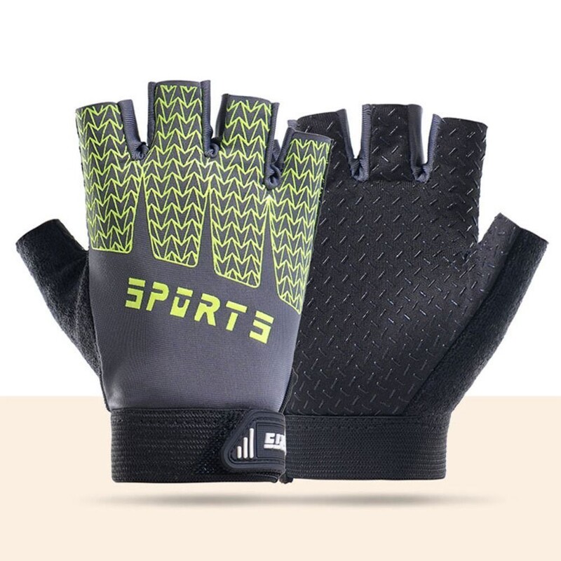 Αντιολισθητικά παιδικά γάντια ποδηλασίας που απορροφούν τους κραδασμούς Αναπνεύσιμα γάντια ποδηλάτου μισού δακτύλου Προστατευτικά ελαφρού βάρους