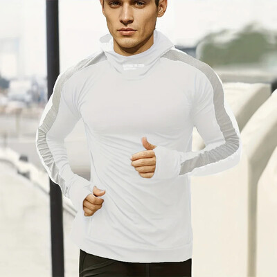 Φθινοπωρινό νέο Running Sports Fitness Ρούχα Σφιχτά αθλητικά τζόκινγκ συμπίεση Ανδρικά κουκούλα Πουλόβερ για εξωτερικούς χώρους Ανδρικά ρούχα