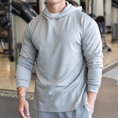 Majica za trčanje s kapuljačom Muška široka majica za teretanu dugih rukava Sportska odjeća Košarkaška majica s kapuljačom Dry Fit majice Majica kratkih rukava za fitness Sportski trening