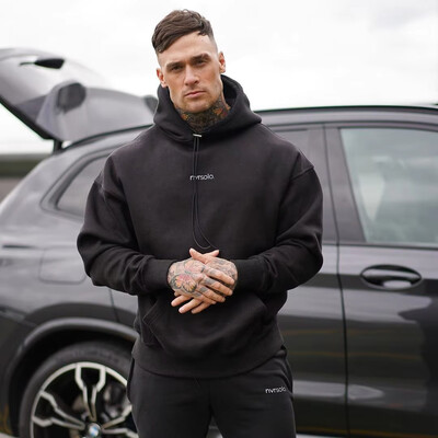 Muška sportska majica s kapuljačom Muška nova jesenska fitness majica s kapuljačom i kapuljačom s kapuljačom, skakač s kapuljačom, široka široka odjeća za treniranje