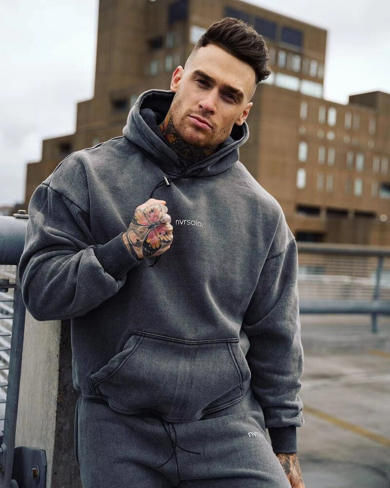 Muška sportska majica s kapuljačom Muška nova jesenska fitness majica s kapuljačom i kapuljačom s kapuljačom, skakač s kapuljačom, široka široka odjeća za treniranje