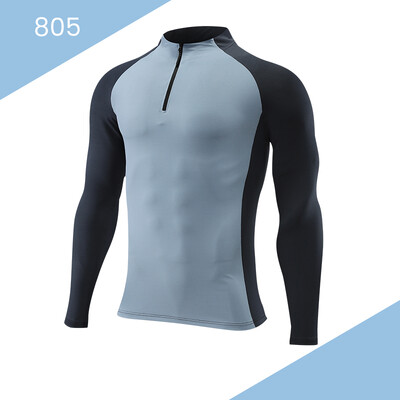 Visokokvalitetni crni spandex veliki ležerni sweatshirt OEM custom print logo poliester s okruglim izrezom muški sweatshirt za trčanje 805