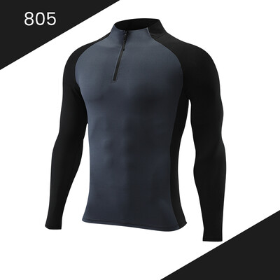 Visokokvalitetni crni spandex veliki ležerni sweatshirt OEM custom print logo poliester s okruglim izrezom muški sweatshirt za trčanje 805