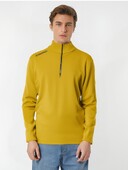 Žieminiai vyriški megztiniai su užtrauktuku lauke ilgomis rankovėmis vilnos terminiai bėgimo treniruokliai RT Neperšlampami ir šilti marškinėliai su stovinčia apykakle