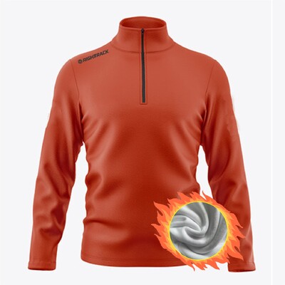 Žieminiai vyriški megztiniai su užtrauktuku lauke ilgomis rankovėmis vilnos terminiai bėgimo treniruokliai RT Neperšlampami ir šilti marškinėliai su stovinčia apykakle