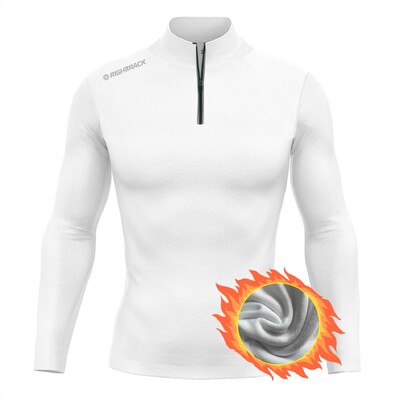 Žieminiai vyriški megztiniai su užtrauktuku lauke ilgomis rankovėmis vilnos terminiai bėgimo treniruokliai RT Neperšlampami ir šilti marškinėliai su stovinčia apykakle