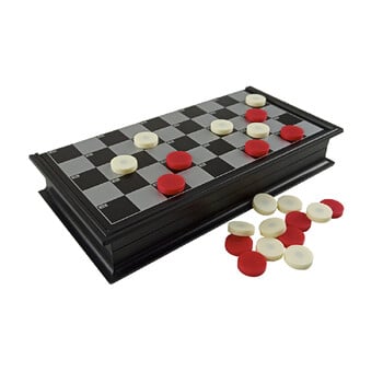 Checkers Red and White Pieces 100 Υψηλής ποιότητας Μαγνητική Πτυσσόμενη σανίδα 25*25CM Board 40 Checkers Pieces Διασκεδαστικό παιχνίδι