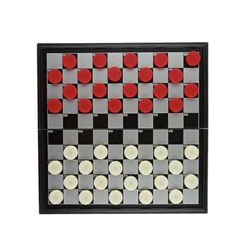 Checkers Red and White Pieces 100 Υψηλής ποιότητας Μαγνητική Πτυσσόμενη σανίδα 25*25CM Board 40 Checkers Pieces Διασκεδαστικό παιχνίδι