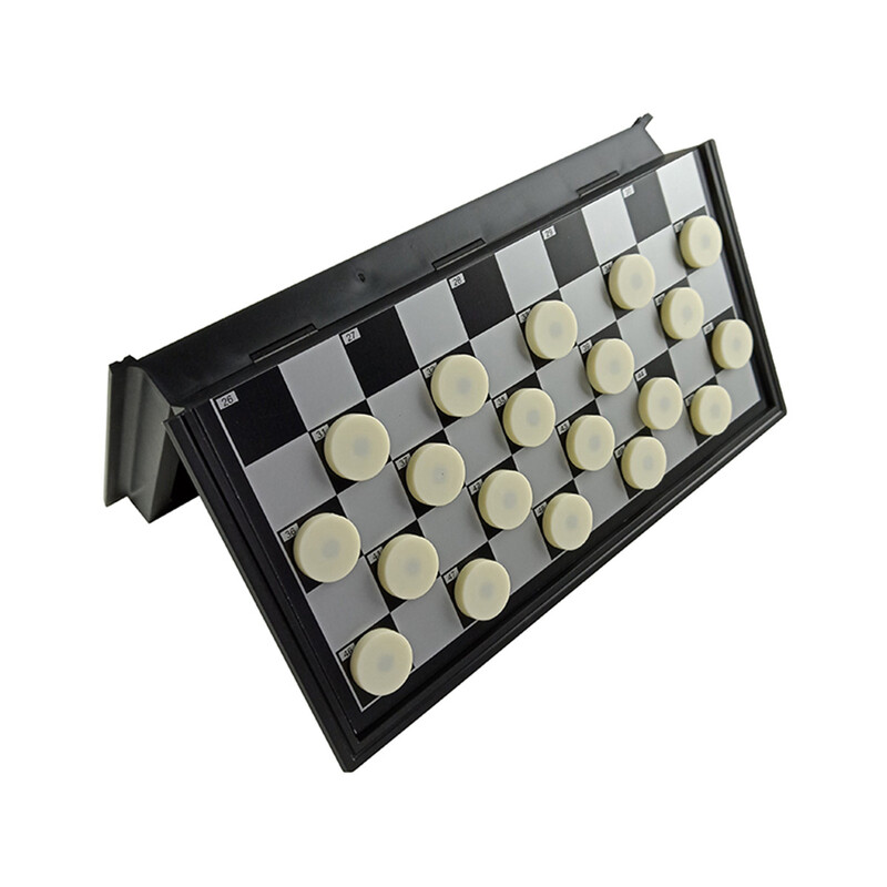 Šaškių raudonos ir baltos figūrėlės 100 aukštos kokybės magnetinė sulankstoma lenta 25 * 25 cm lenta 40 šaškių figūrėlių pramoginis žaidimas