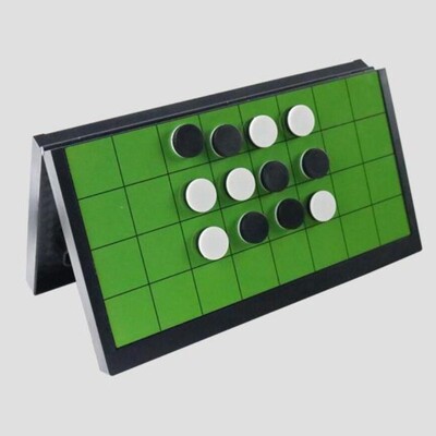 Reversi šaha melnbaltais šaha galdiņš 64 spēļu figūriņas pārnēsājams salokāms Reversi Othello galda šahs bērniem pieaugušajiem