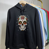 Jesen, nova muška majica s kapuljačom i otisnutim otiscima, široka majica s kapuljačom, hip-hop stil, ulična odjeća, ležerni pulover, muška odjeća