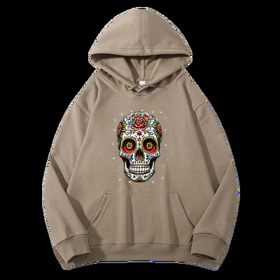 Jesen, nova muška majica s kapuljačom i otisnutim otiscima, široka majica s kapuljačom, hip-hop stil, ulična odjeća, ležerni pulover, muška odjeća