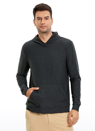 CRZ YOGA Jesen Zima Muški lagani pulover s kapuljačom Dukserica dugih rukava Brzosušeća ležerna sportska majica s kapuljačom i džepom