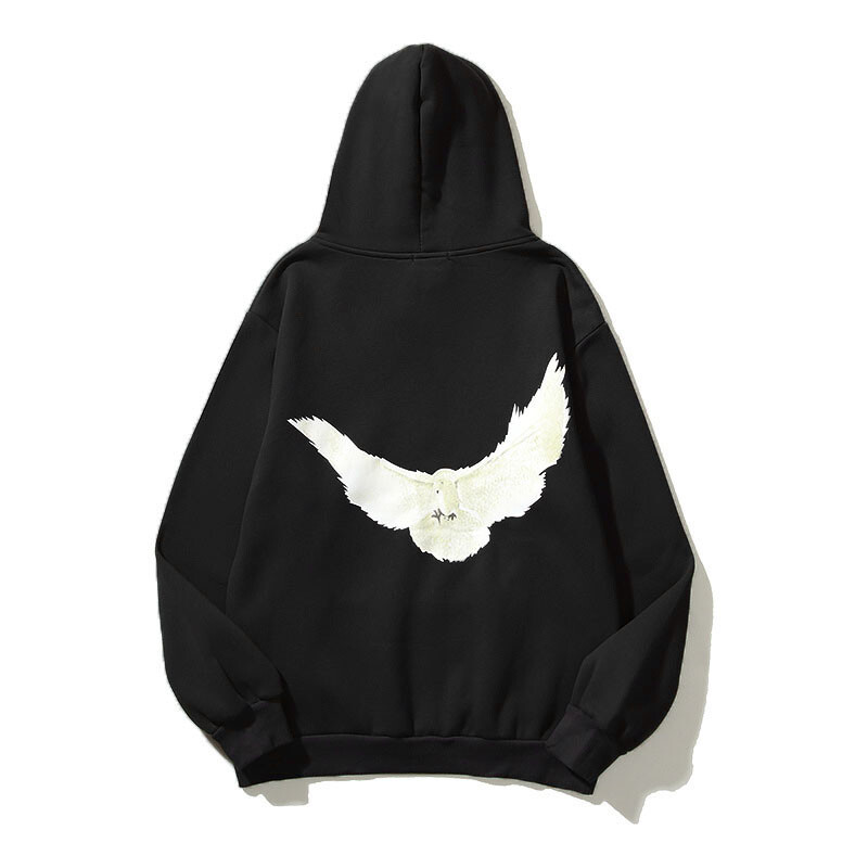 2024. Nova majica s kapuljačom Kanye West Trend Brand Ženska ulična odjeća Pamuk Ženska odjeća Pulover i vuneni print golubova