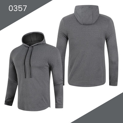 Nove modne muške jesenske zimske majice s kapuljačom Ulični kaput dugih rukava Jednobojna ležerna trenirka Gornji dijelovi trenirke za trčanje na otvorenom 0357