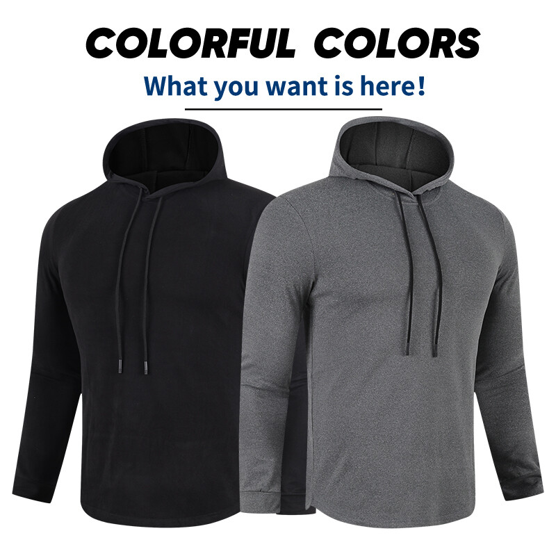 Nove modne muške jesenske zimske majice s kapuljačom Ulični kaput dugih rukava Jednobojna ležerna trenirka Gornji dijelovi trenirke za trčanje na otvorenom 0357