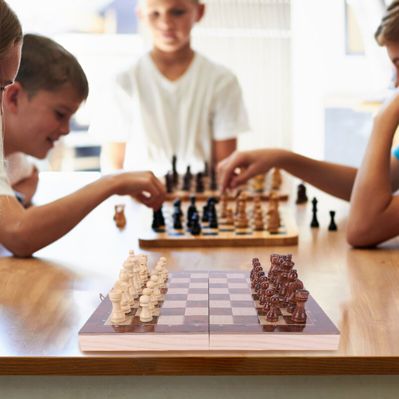 29x29 cm 3 viename šachmatų šachmatų nardai, ugdantys strateginį mąstymą šachmatų medinis rinkinys be toksiškos medienos stalo žaidimas berniukams, mergaitėms