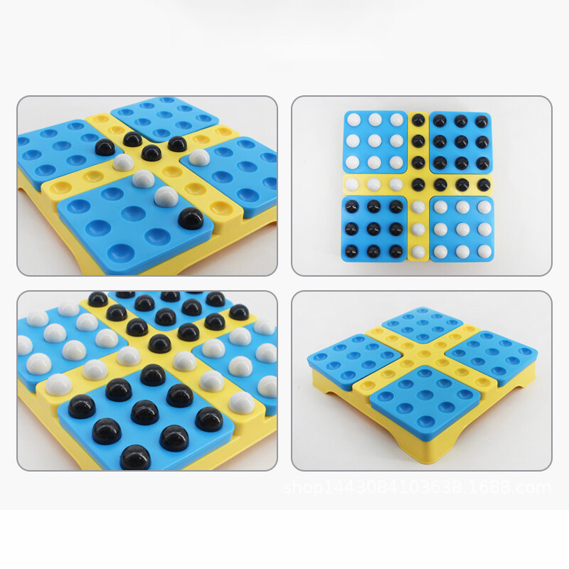 Pentago stalo žaidimas Gomoku Magic Gomoku su juodais ir baltais karoliukais Vaikų dėlionės žaidimas Šachmatai Gobang Qenueson 2–3 asmenų žaidėjai