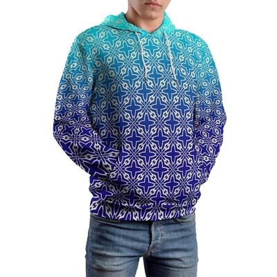 Двуцветни свободни суичъри Червен и черен забавен пуловер Суичър с качулка Мъжко горнище с дълъг ръкав с големи ежедневни шарки