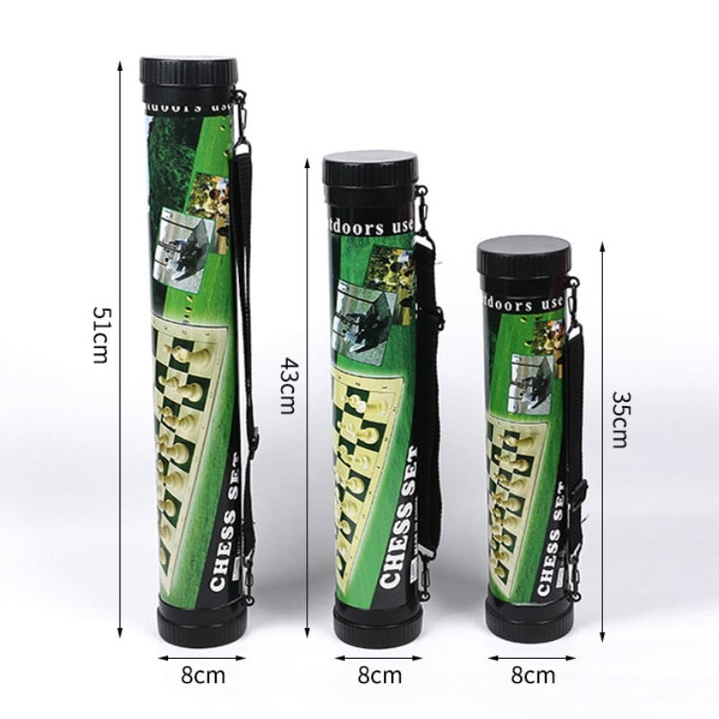 42x42cm lauko Kelioniniai šachmatai Plastikiniai odiniai juodai balti figūrėlės Statinės Trimatės figūrėlės Nešiojami šachmatai