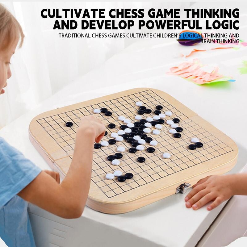 Go Game Sulankstomas juodai baltas Weiqi šachmatų šachmatų rinkinys vaikams dėlionės stalo žaidimas žaislai dovanos