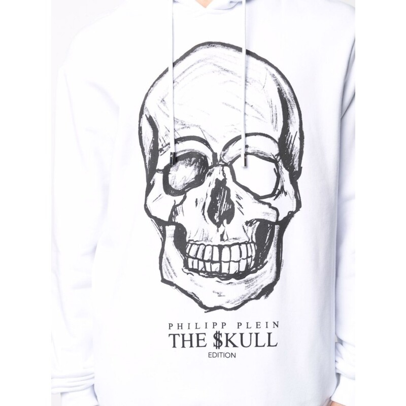 Amerikietiški prabangūs prekės ženklo kaukolės raštai marginti medvilniniai marškinėliai trumpomis rankovėmis vyriški rudeniniai žieminiai unisex megztiniai