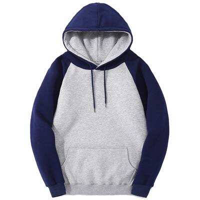 Color Collision Hoodie Ανδρικές Γυναικείες Φθινοπωρινές Χειμώνας Φαρδιά Ρούχα Ζεστά Fleece Raglan Splicing με κουκούλα για ζευγάρια