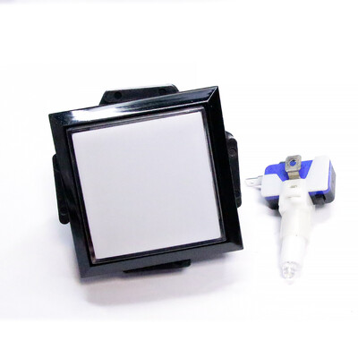 60 mm ruudukujuline surunupp 12v valgusvalgustusega LED-lülitid mündimüügiautomaadi arkaad mängukontrolleri pesa pinballi osad