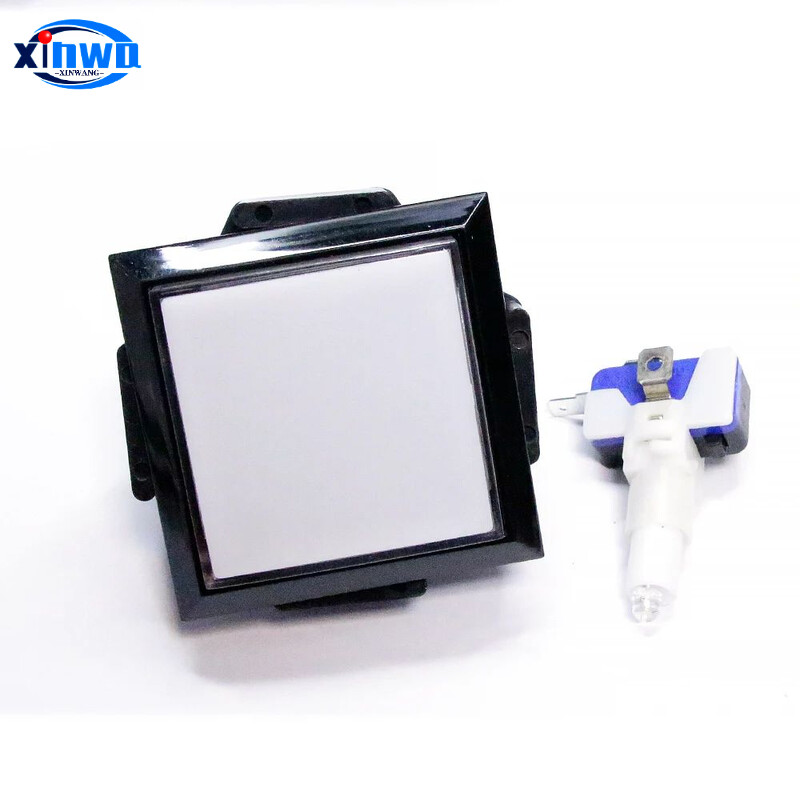 60 mm kvadratinis mygtukas, 12v šviesos diodų jungikliai, monetų pardavimo automatas.