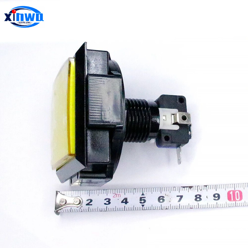 60 mm kvadratinis mygtukas, 12v šviesos diodų jungikliai, monetų pardavimo automatas.