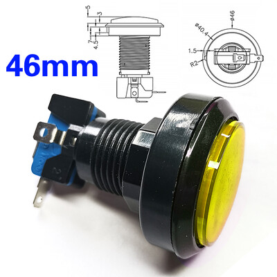 Παιχνίδι Arcade Push Button 12V Led Bulb Τετράγωνο Στρογγυλό Ορθογώνιο Τρίγωνο με Βίδα 24mm για Ανταλλακτικά Φλίπερ Swing Machine DIY
