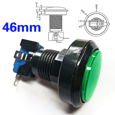 Παιχνίδι Arcade Push Button 12V Led Bulb Τετράγωνο Στρογγυλό Ορθογώνιο Τρίγωνο με Βίδα 24mm για Ανταλλακτικά Φλίπερ Swing Machine DIY
