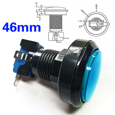 Παιχνίδι Arcade Push Button 12V Led Bulb Τετράγωνο Στρογγυλό Ορθογώνιο Τρίγωνο με Βίδα 24mm για Ανταλλακτικά Φλίπερ Swing Machine DIY