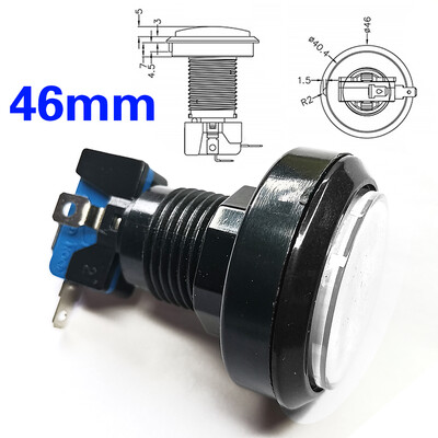 Παιχνίδι Arcade Push Button 12V Led Bulb Τετράγωνο Στρογγυλό Ορθογώνιο Τρίγωνο με Βίδα 24mm για Ανταλλακτικά Φλίπερ Swing Machine DIY