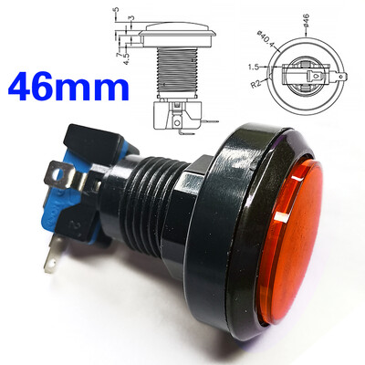 Παιχνίδι Arcade Push Button 12V Led Bulb Τετράγωνο Στρογγυλό Ορθογώνιο Τρίγωνο με Βίδα 24mm για Ανταλλακτικά Φλίπερ Swing Machine DIY