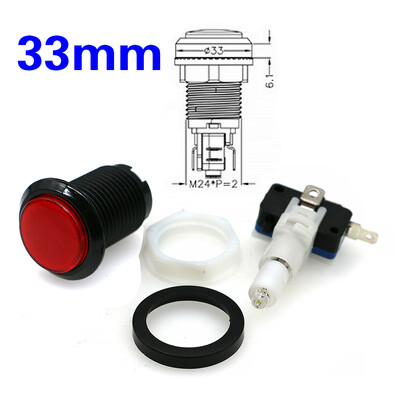 Παιχνίδι Arcade Push Button 12V Led Bulb Τετράγωνο Στρογγυλό Ορθογώνιο Τρίγωνο με Βίδα 24mm για Ανταλλακτικά Φλίπερ Swing Machine DIY