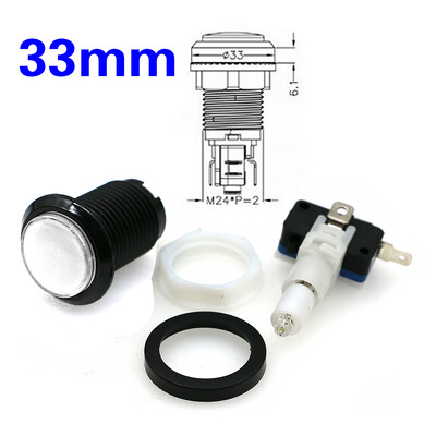 Παιχνίδι Arcade Push Button 12V Led Bulb Τετράγωνο Στρογγυλό Ορθογώνιο Τρίγωνο με Βίδα 24mm για Ανταλλακτικά Φλίπερ Swing Machine DIY