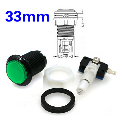 Παιχνίδι Arcade Push Button 12V Led Bulb Τετράγωνο Στρογγυλό Ορθογώνιο Τρίγωνο με Βίδα 24mm για Ανταλλακτικά Φλίπερ Swing Machine DIY