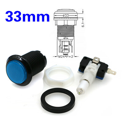 Παιχνίδι Arcade Push Button 12V Led Bulb Τετράγωνο Στρογγυλό Ορθογώνιο Τρίγωνο με Βίδα 24mm για Ανταλλακτικά Φλίπερ Swing Machine DIY