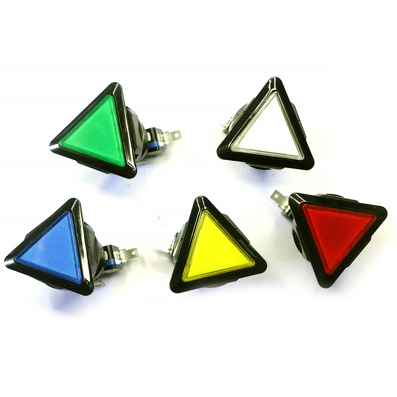 Arkadinio žaidimo mygtukas 12 V LED lemputė kvadratinis apvalus stačiakampis trikampis su 24 mm varžtu Pinball dalims sūpynės mašina "pasidaryk pats"