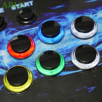 12 τμχ 6 Χρώματα Arcade LED Push Button 28mm οπή στερέωσης 5V/12V με μαύρο κάλυμμα μικροδιακόπτη 3 ακίδων για ανταλλακτικά ντουλαπιών DIY Jamma