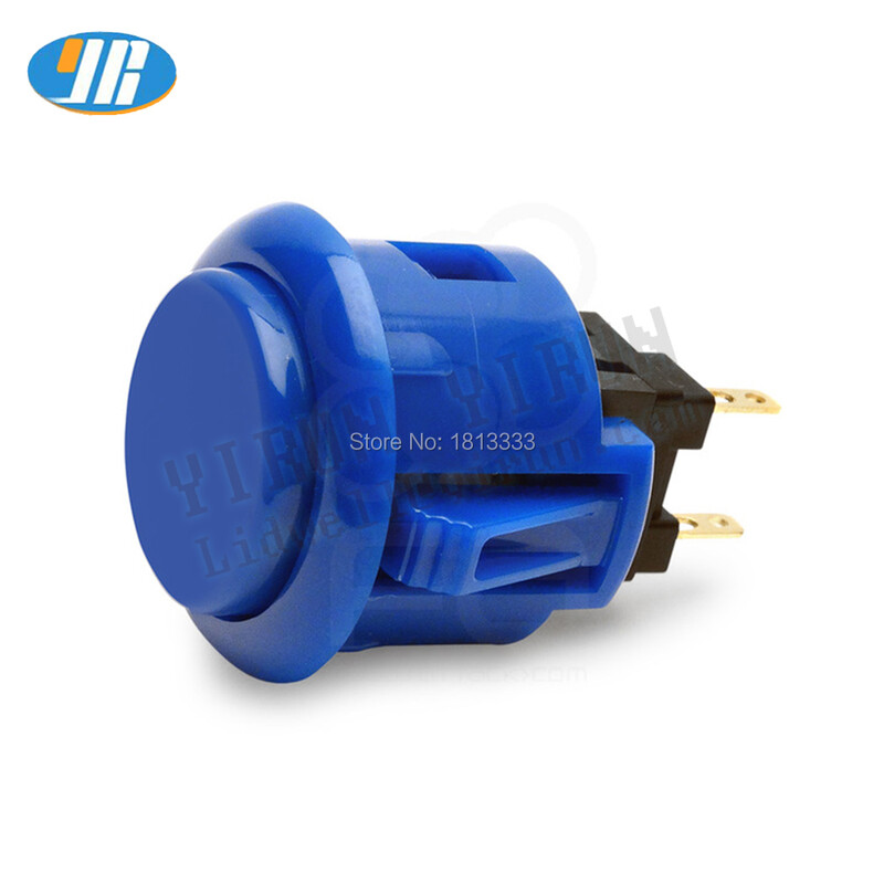 Japonijos pasažas SANWA OBSF-24 mygtukas, 24 mm nulio uždelsimo paleidimo jungiklis, oficialus originalus žaidimo mašinos vairasvirtės konsolė „pasidaryk pats“